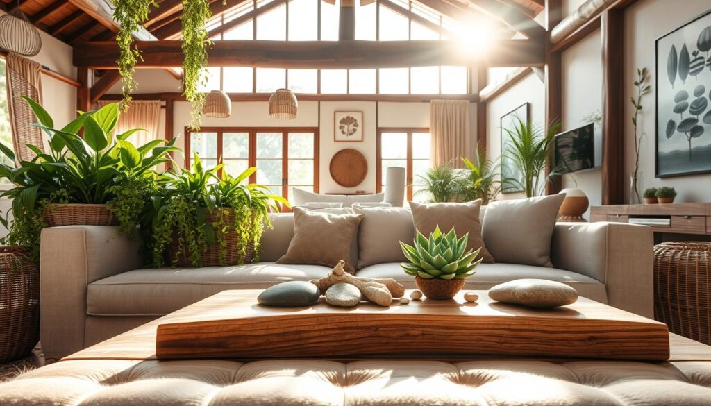 Java home interior with natural elements