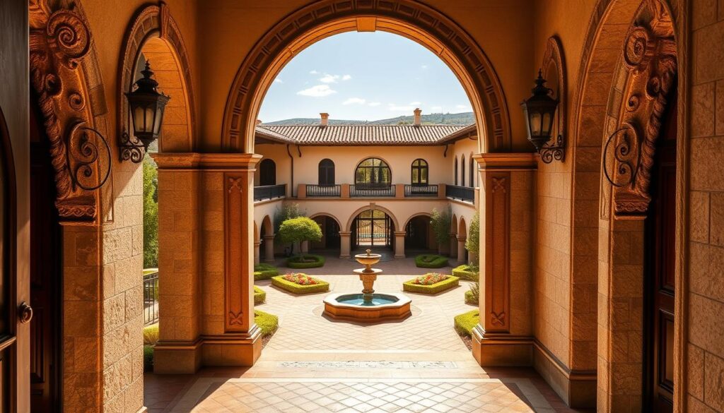 Spanish home arched doorways