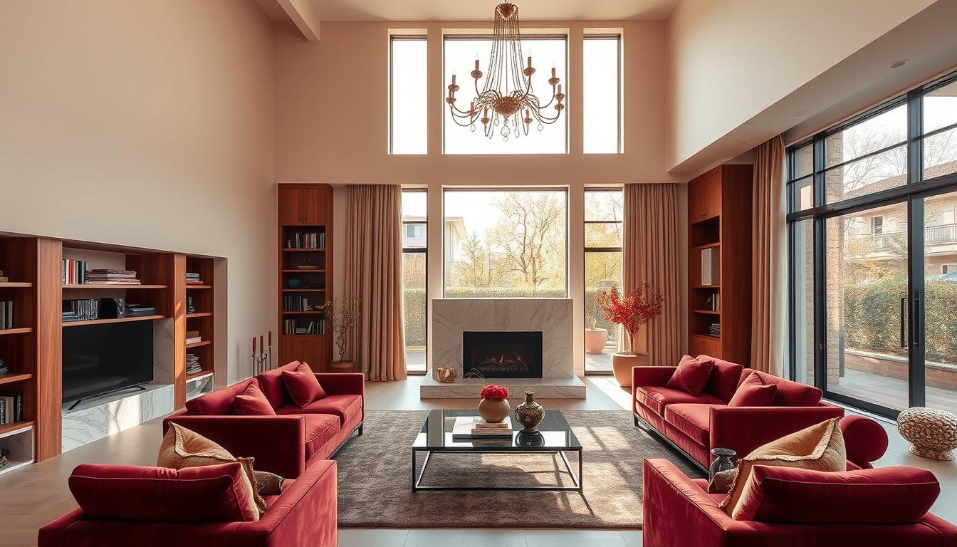 interior colors used in open concept luxury homes