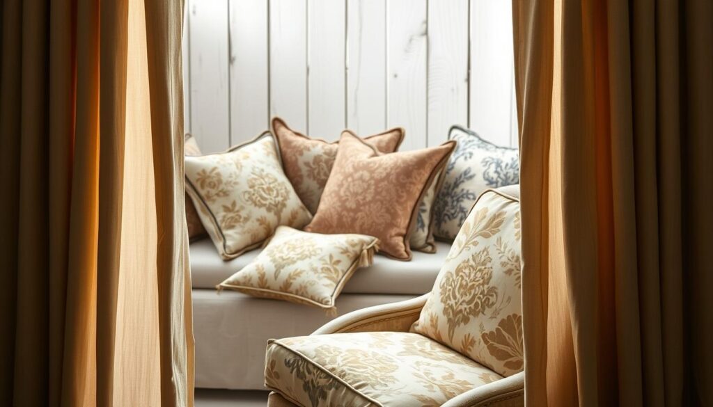 French linen and toile fabrics