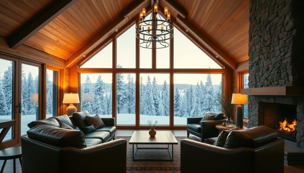 cozy a frame cabin interiors