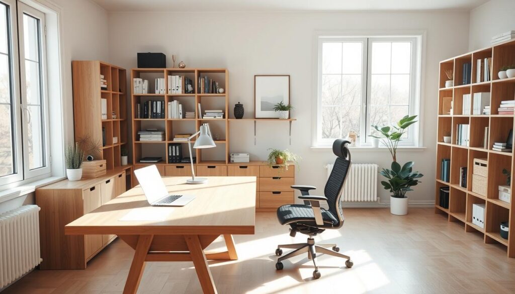 organized home office space